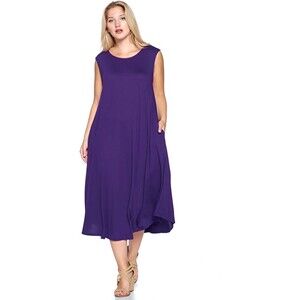 Modern Kiwi Sleeveless Loose Fit Midi Dress Sz XL